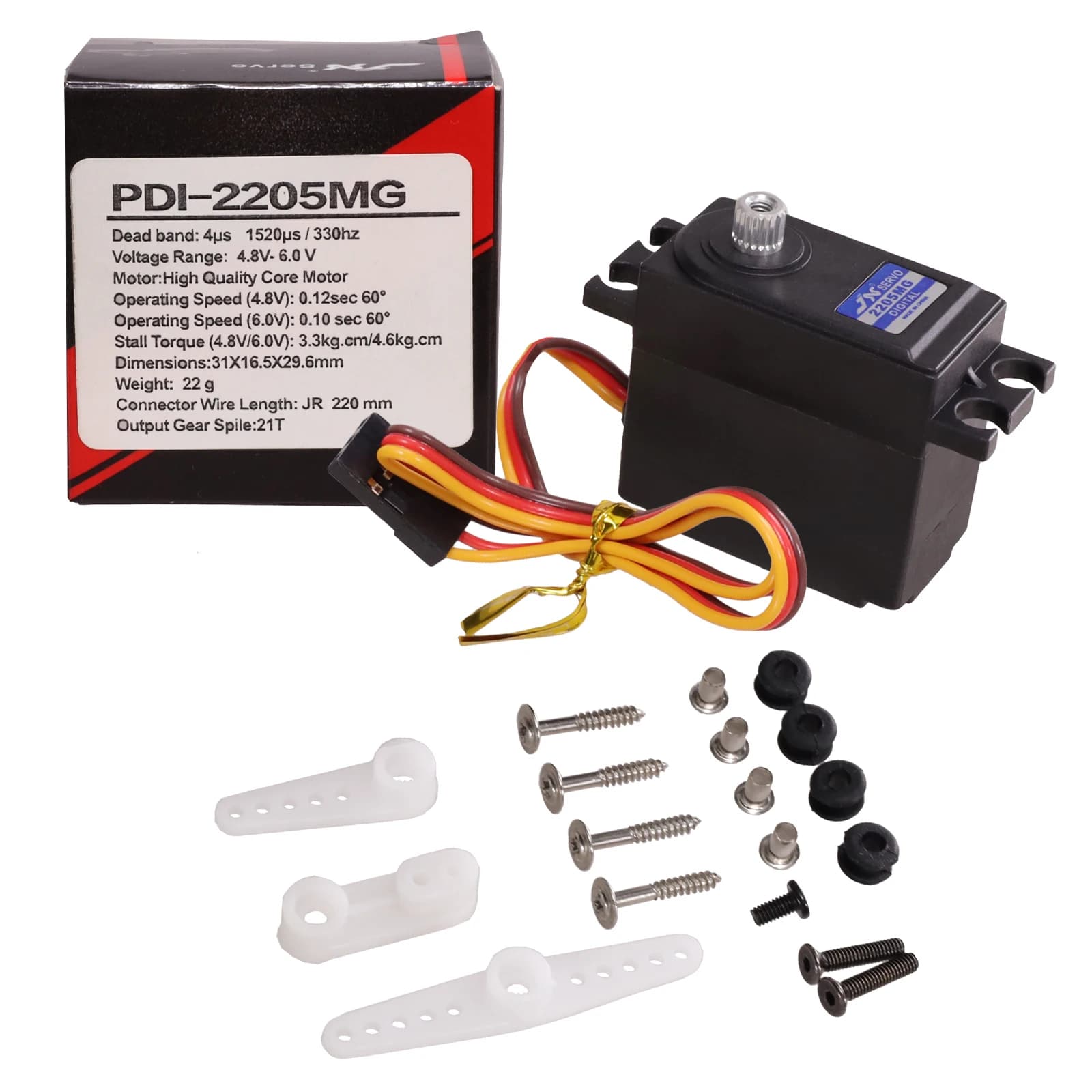 JX PDI-2205MG MJX 14210 14209 4.6KG 22G Metal Gear Servo digitale 3 fili per Riaaria 1/12 14 RC Car FY01 SB1508 Aggiorna parti