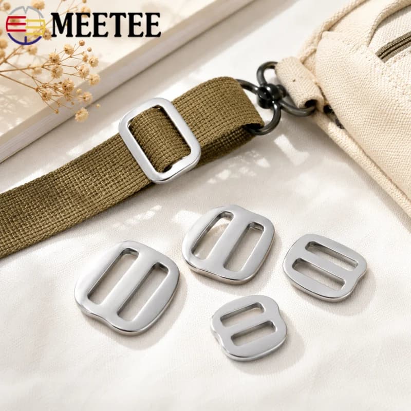 5/10/20Pcs Aluminum Alloy Metal Buckle Tri-Glide Slider Hook for Pet Collar Bag Straps Webbing Adjust DIY Hardware Accessories