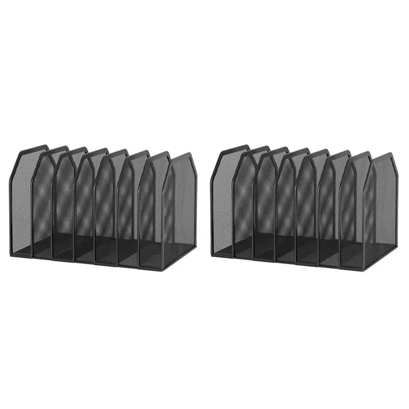 Organizzatore per documenti in metallo YSS-2X a 7 sezioni per scrivania, porta documenti verticale da ufficio, classificatore di documenti in rete resistente