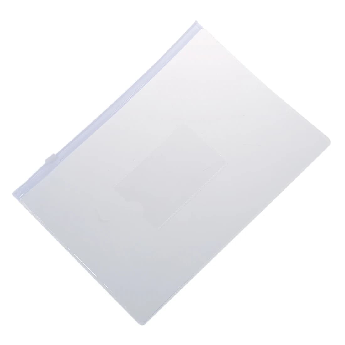 A78I Cartelle con chiusura a zip in carta bianca trasparente formato A5, 20 pezzi