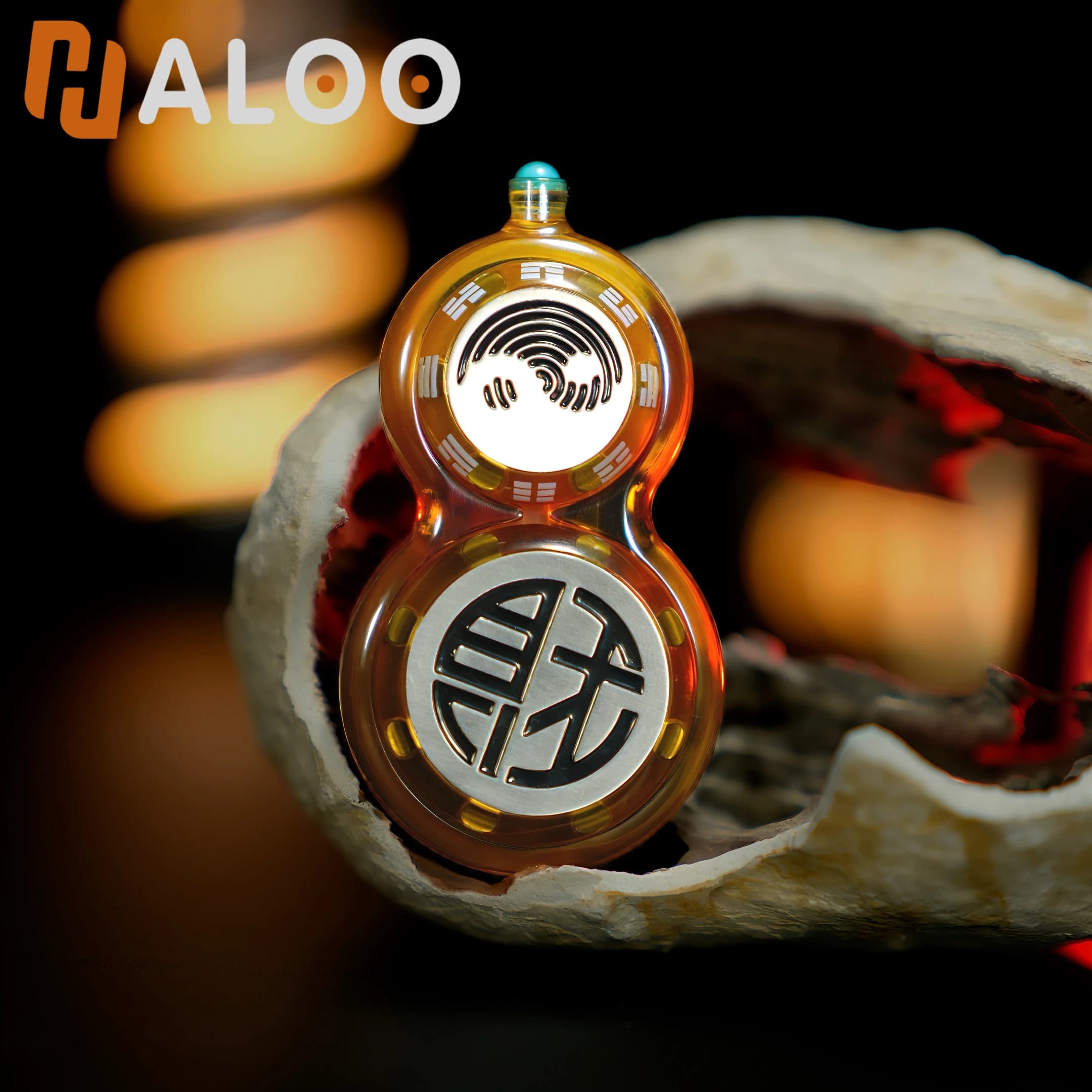 HalooPlayer Universe Gourd Fidget Toy Slider, Spinner e Antistress, Giocattolo Antiansia in Metallo per Autismo EDC