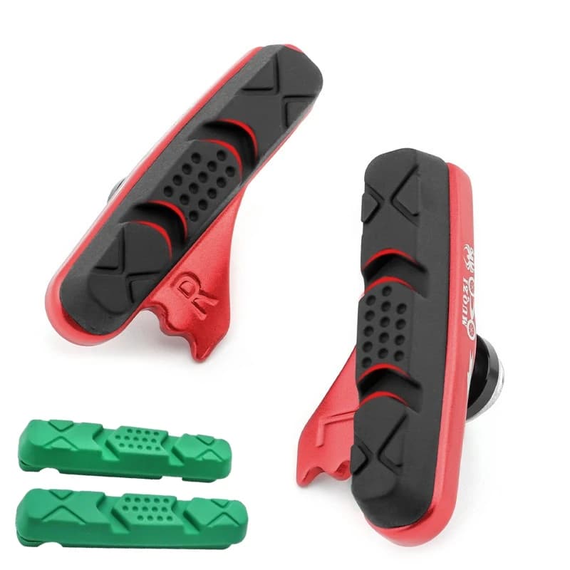Coppia di Pastiglie Freno per Bici MTB e da Strada, Blocco Caliper per Ruote in Lega, Scarpe Freno per Bicicletta