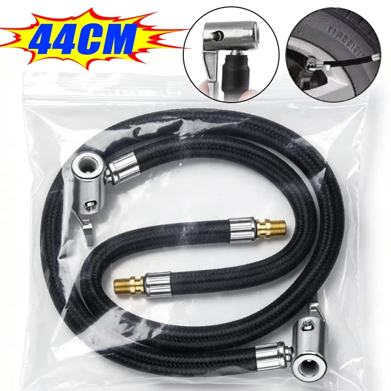 Car Tire Air Inflation Extension Tube Adapter Inflatable Pump Extension Hose for Auto Motorcycle Bike Tyre Air Connection Chuck