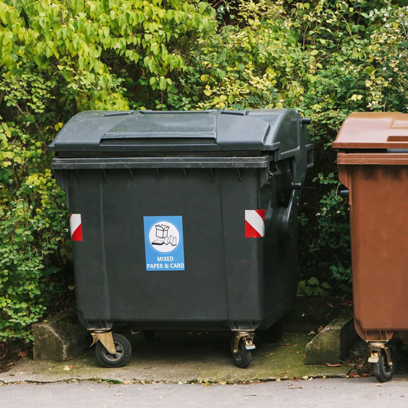 18 Pezzi Adesivi per la Raccolta Differenziata, Impermeabili e Resistenti allo Sbiadimento, Etichette Autoadesive per Bidoni della Spazzatura per Casa, Ufficio e Giardino