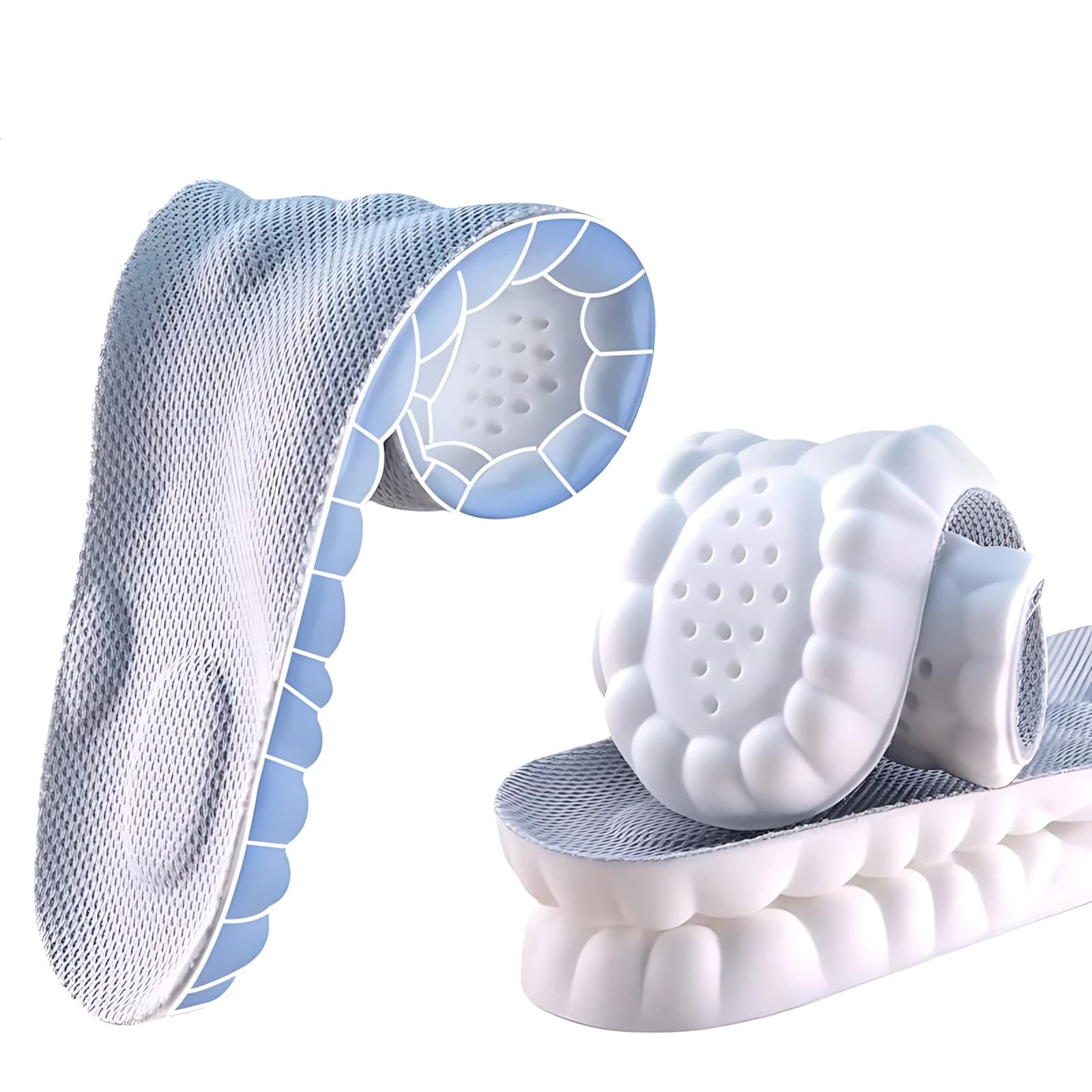 IFITNA 2 paia di solette sportive 4D Cloud super morbide in memory foam, ortopediche, traspiranti, con inserto ammortizzante anti-fatica