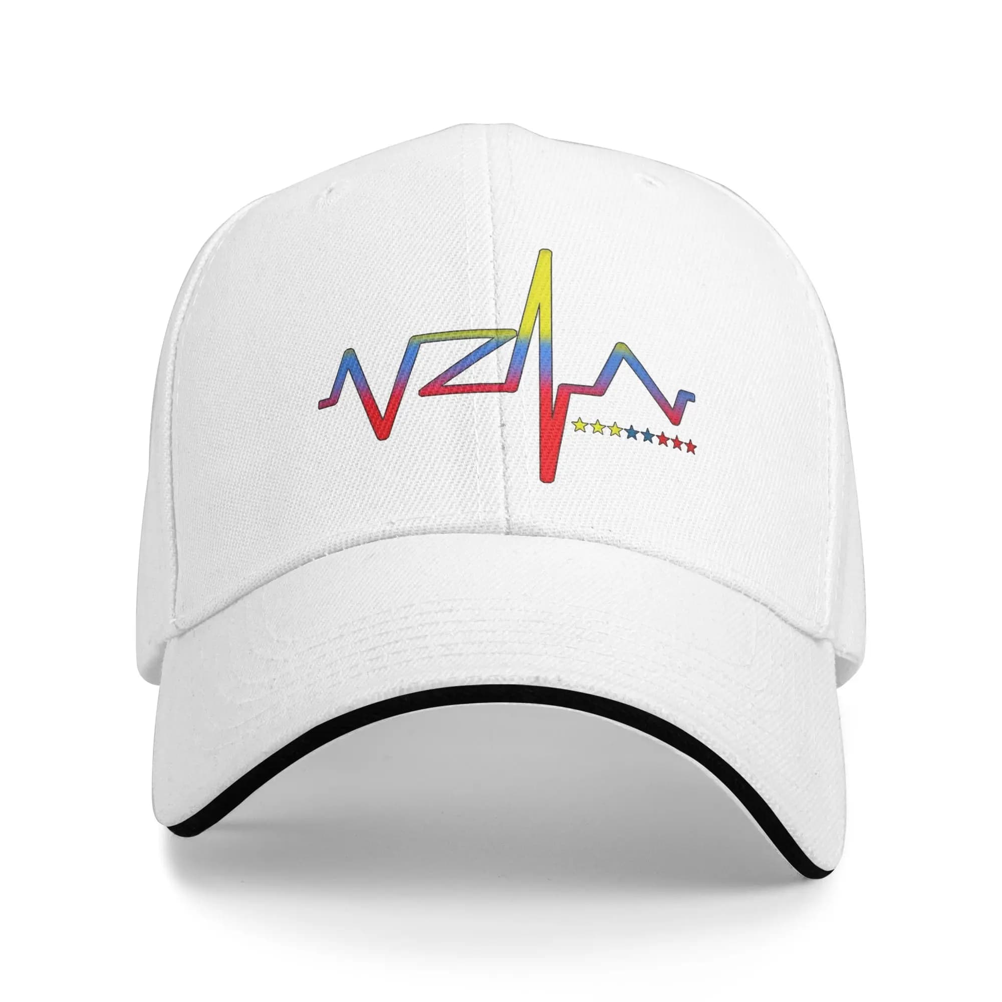 Unisex Venezuelans Venezuela Heartbeat Outdoor Hat Adjustable Baseball Caps Casual Baseball Cap Golf Hats