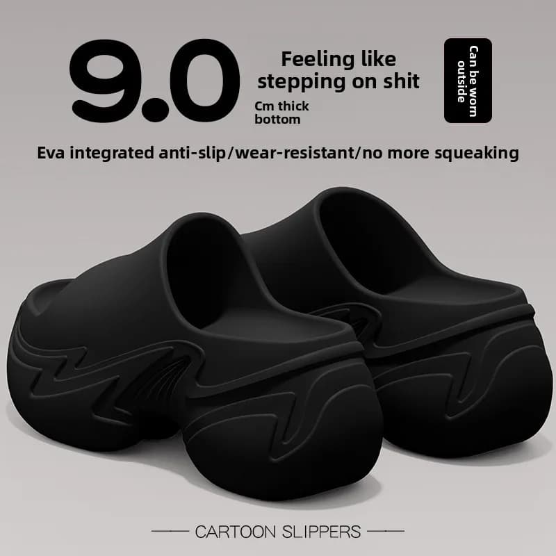 Ciabatte alte 2026 nuovo stile estivo, scarpe rialzate per casa e esterno, infradito antiscivolo in EVA