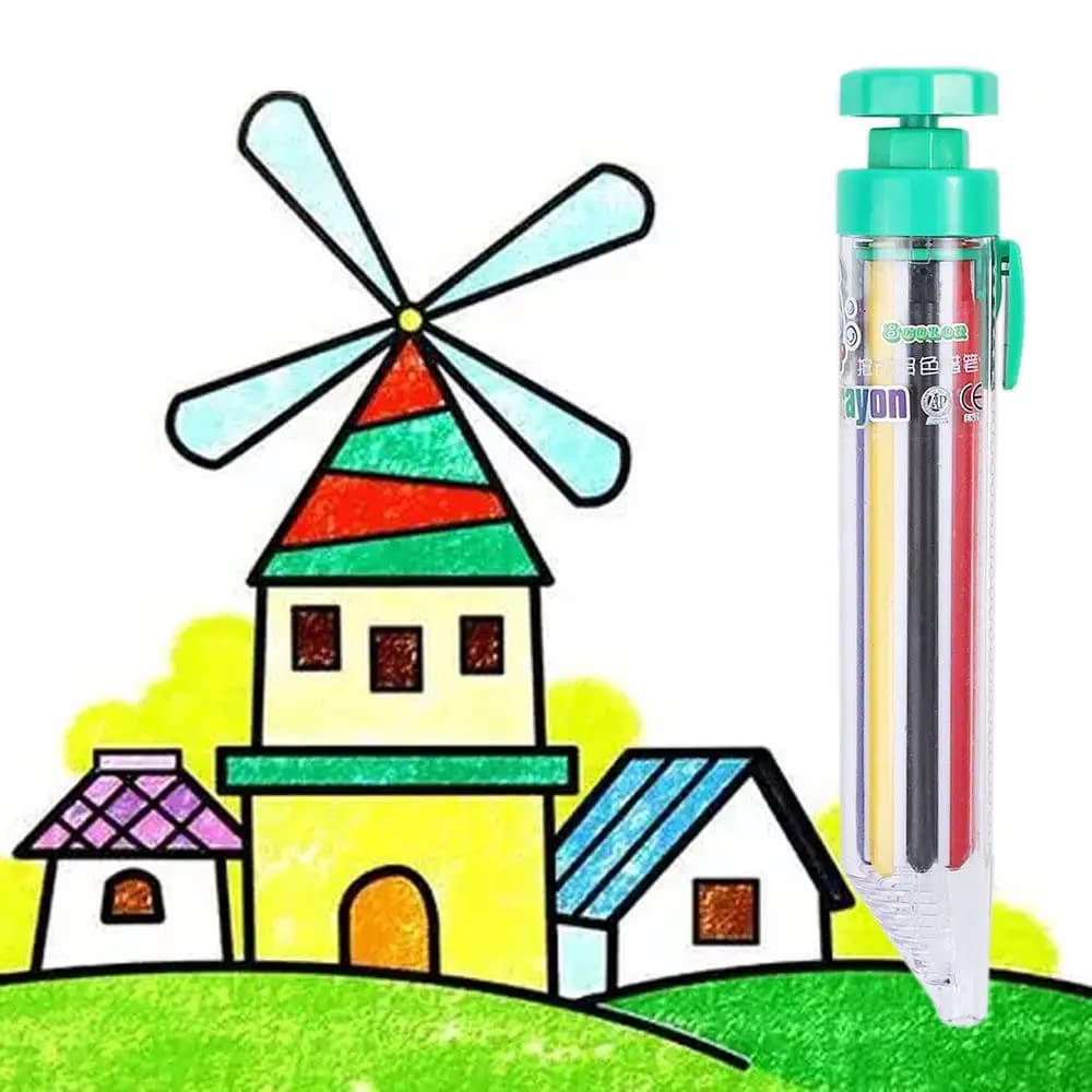 Strumento per graffiti per bambini Stile push Materiale scolastico per ufficio Matita colorata Pastelli multicolori Evidenziatore Pennarello Pastello ad olio