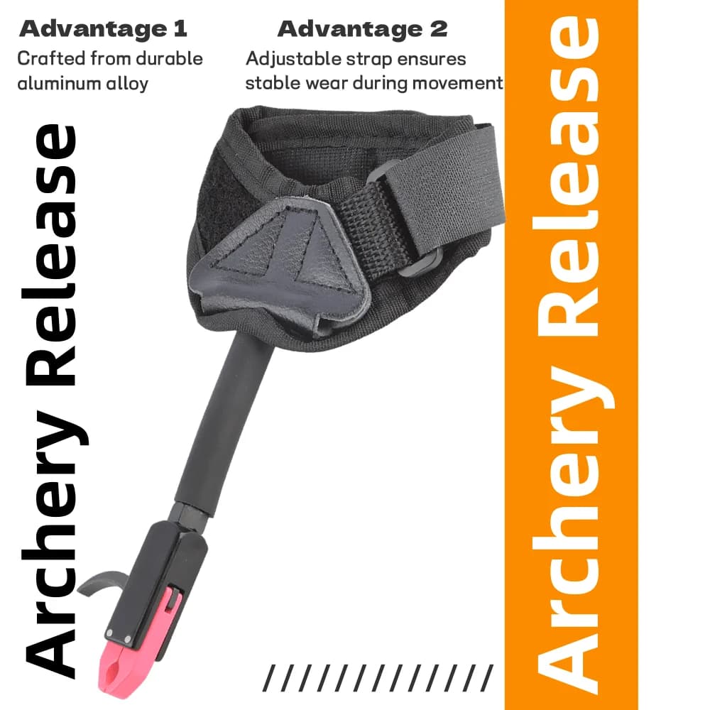 Supporto per Rilascio Arco Compound con Cinturino da Polso Regolabile per Principianti, Cacciatori, Tiro al Bersaglio, Caccia e Sport all'Aperto