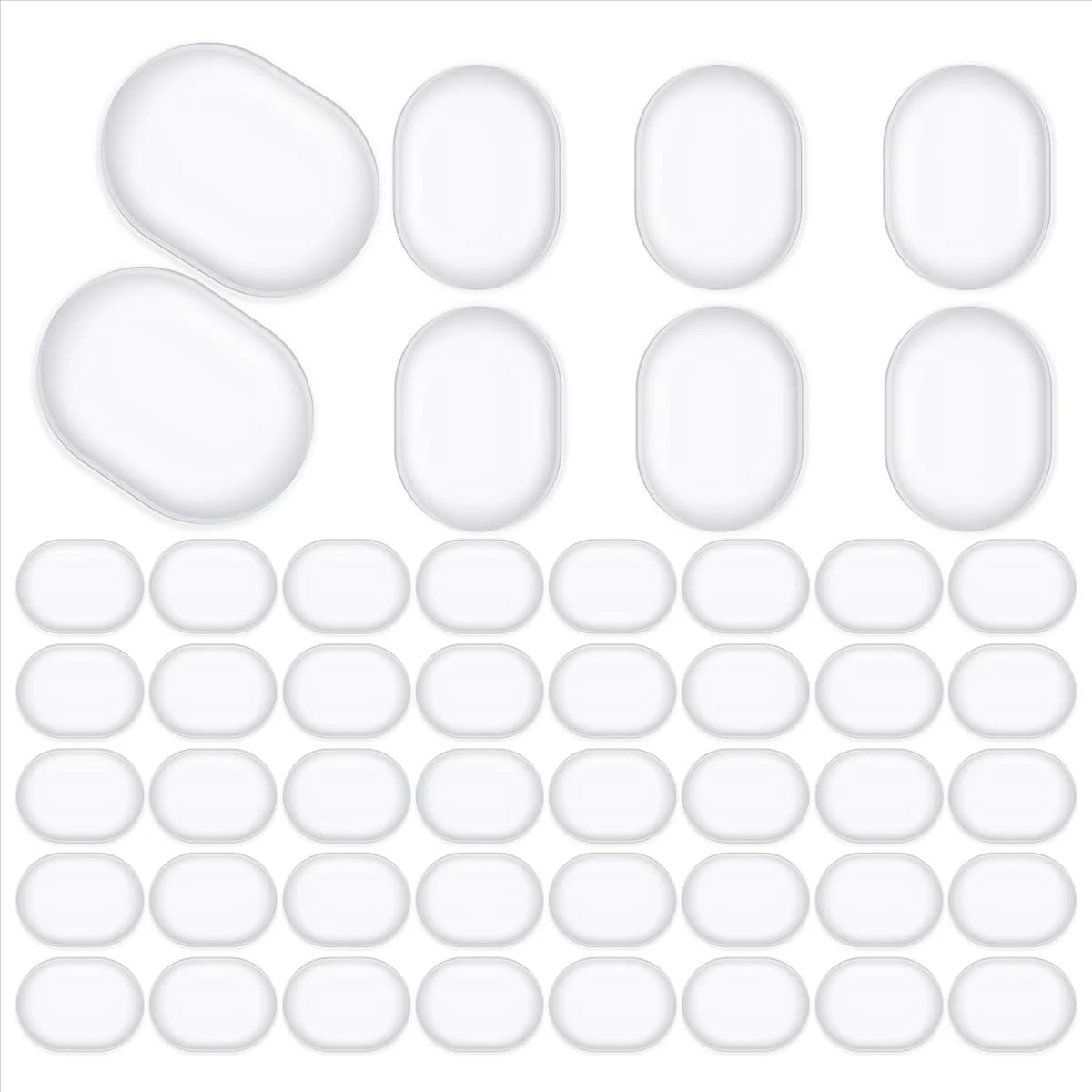 newA10R 48 Pcs Drum Dampeners Gel Pads Silicone Drum Silencers Soft Drum Dampener Drum Mute Pads Dampening Gel Pad(Transparent)