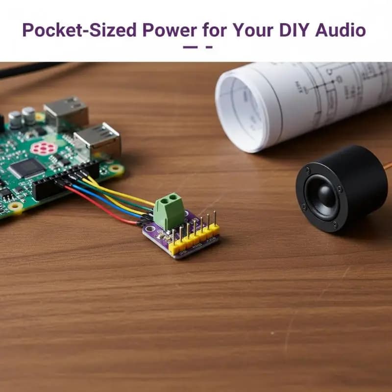Modulo amplificatore I2S 3W classe D MAX98357 - DAC senza filtro per progetti audio Raspberry Pi ed ESP32