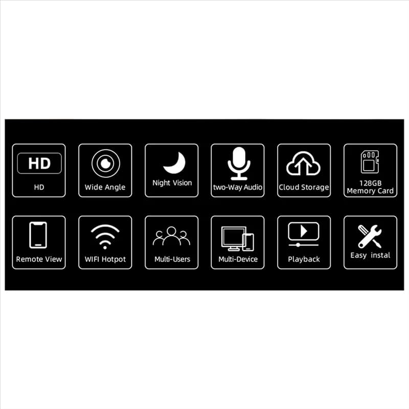 Wireless home camera 1080P Mini 360 degree rotating camera with night vision Webcam with 140 degree wide angle lens