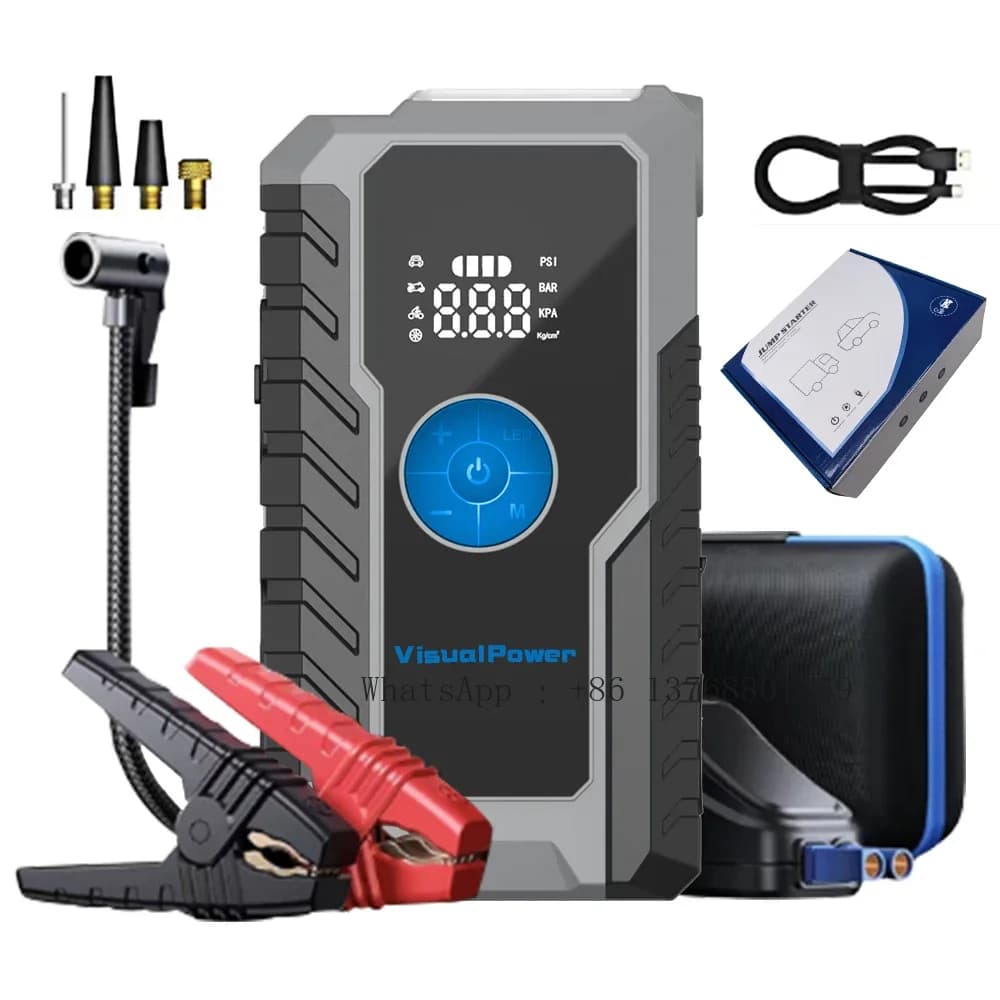 Avviatore d'emergenza 3000A per auto piccole con compressore d'aria integrato - Il migliore combo avviatore e gonfiatore