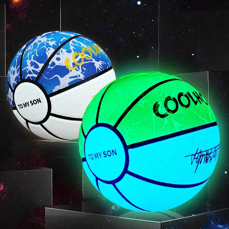 Bright basketball gift size 7, bright fluorescent blue birthday balls for students and children both for men and women