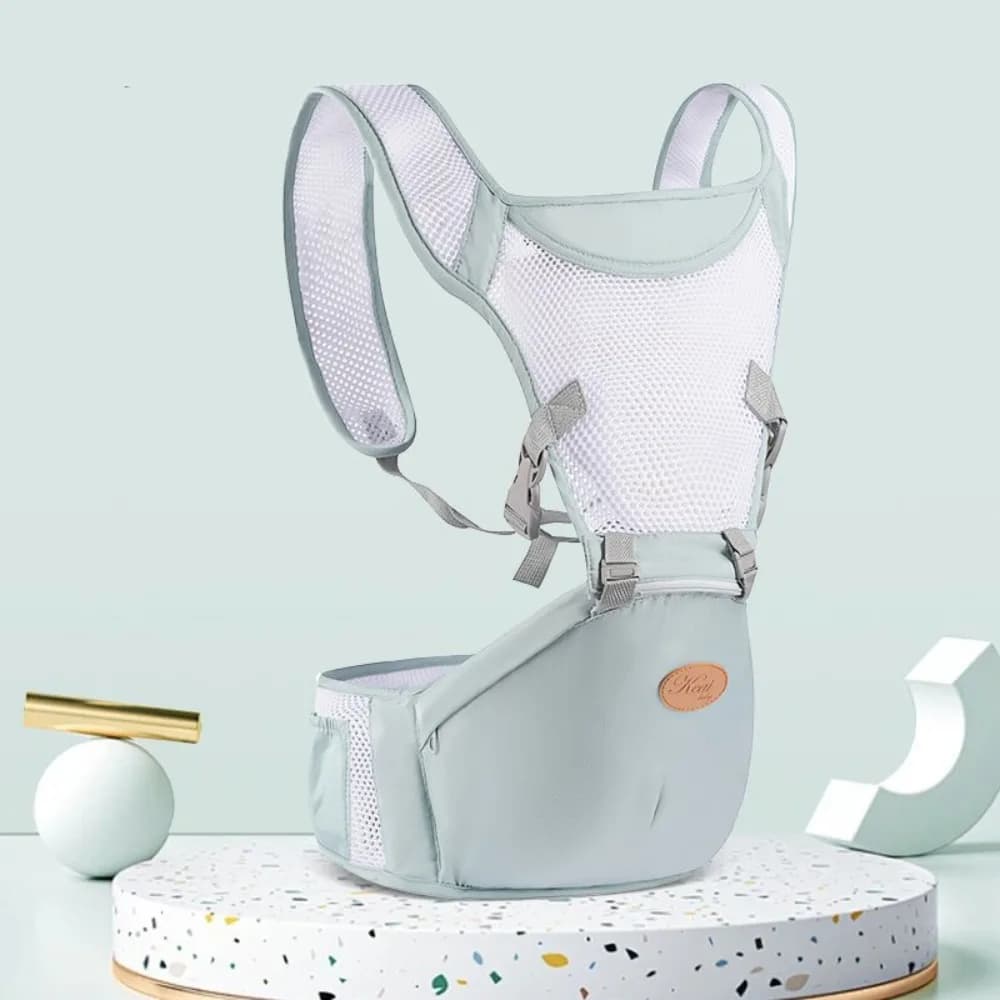 Marsupio per neonato con supporto anteriore, design a imbracatura, materiale morbido, sgabello per la vita del bambino, traspirante, ergonomico a 360°