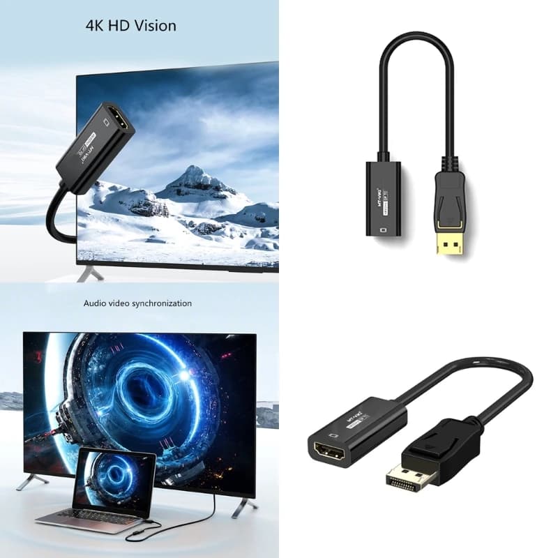 Adapter compatible with DisplayPort connection cable 8K 4K Converter for Laptop Host Projector