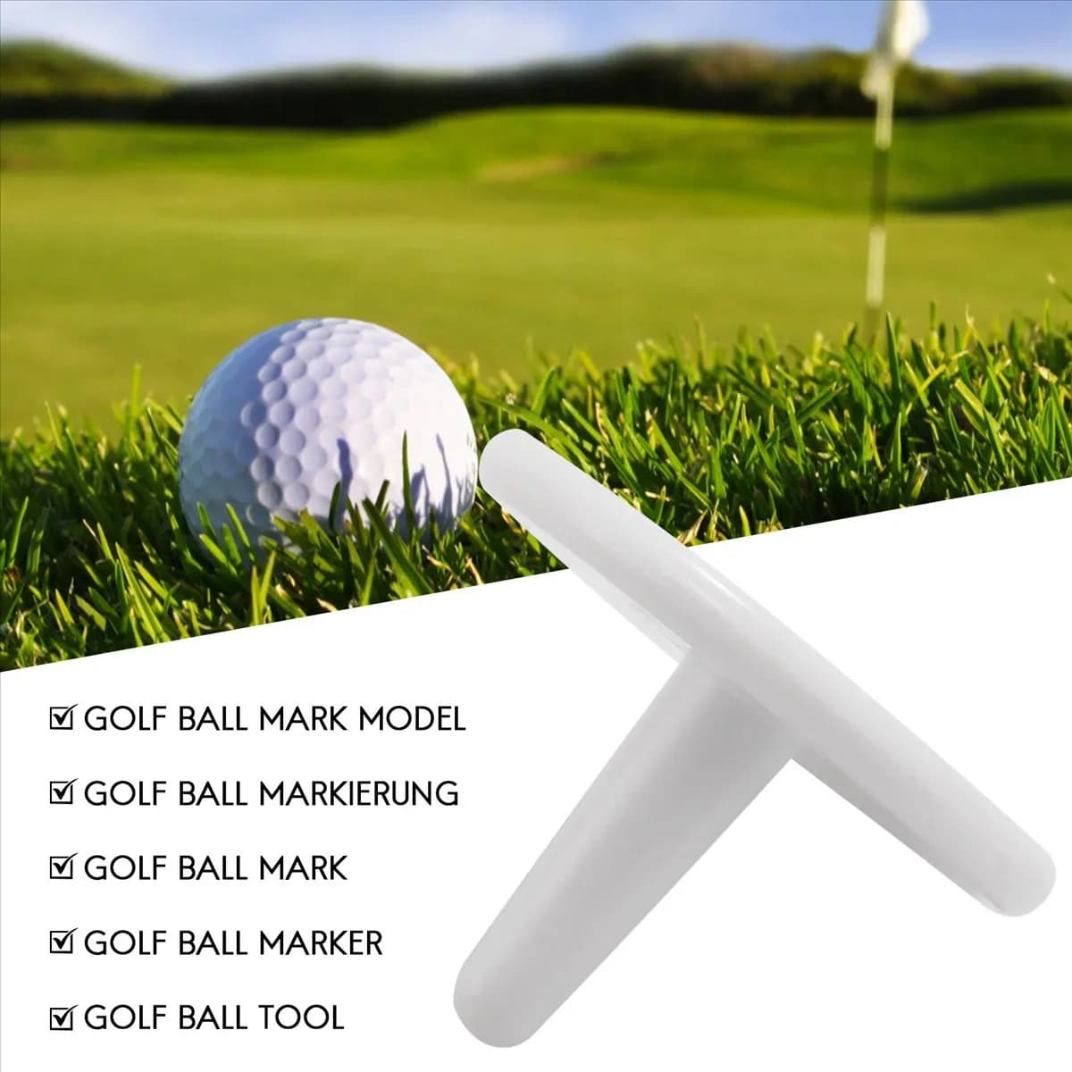 ABST 50 PCS Golf Ball Marker 18mm Random Color