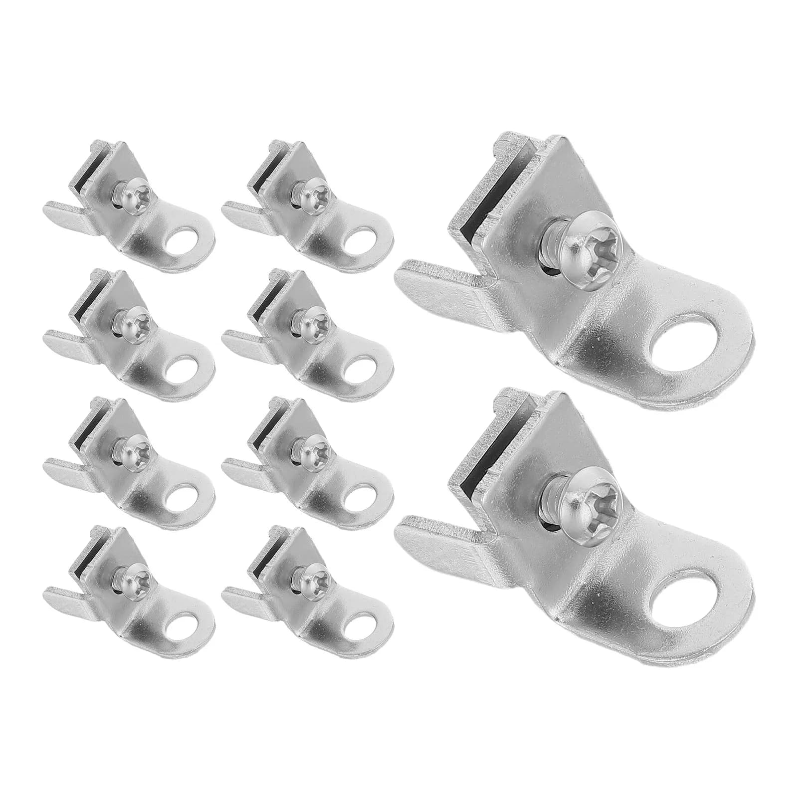 10Pcs Stainless Steel Electric Curtain Track End Stops Precise Fit Rail Stop for Ceiling Window Curtain Rod Replacement