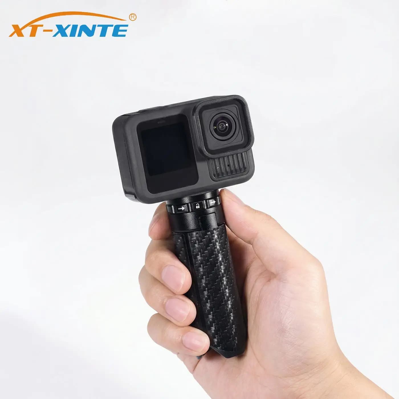 Mini Treppiede in Lega di Alluminio a Sgancio Rapido per Fotocamera DSLR, Smartphone, Streaming Live, Supporto da Tavolo, Asta Selfie Portatile