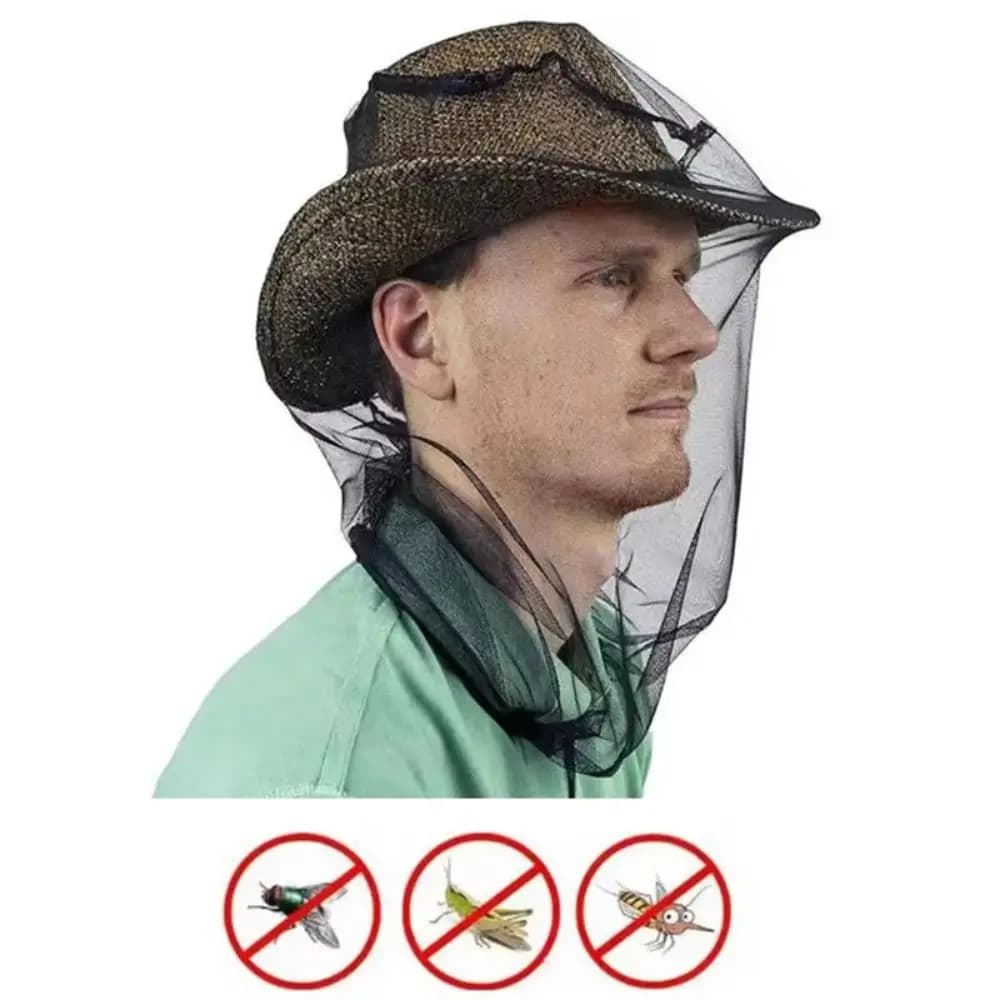 New Breathable Mosquito Net Cap Unisex Adjustable Fishing Cap Sunshade Face Mask Outdoor Face Head Protector