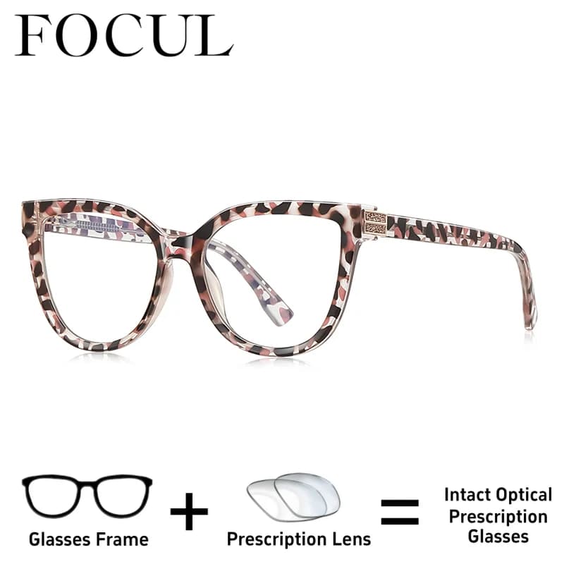 Occhiali da vista fotocromatici personalizzati FOCUL Fashion Square con lenti anti luce blu, multifocali e progressive 2282