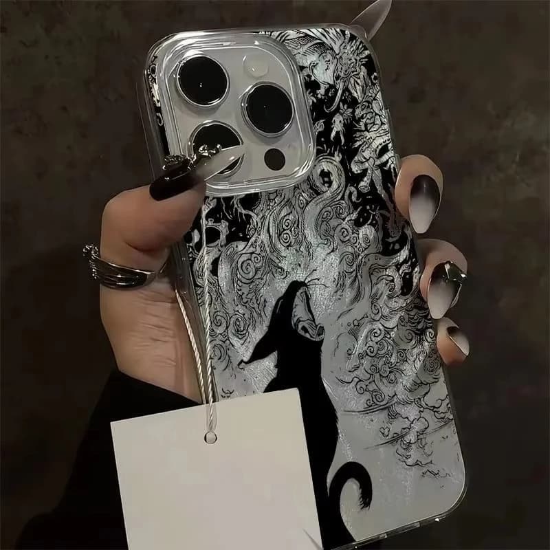 Custodie per telefoni modello Black Cat Roars per Samsung Galaxy S23 S24 S25 Ultra S22 S21 S20 Plus FE A15 A35 A54 A55 A20S A34 Cover posteriore