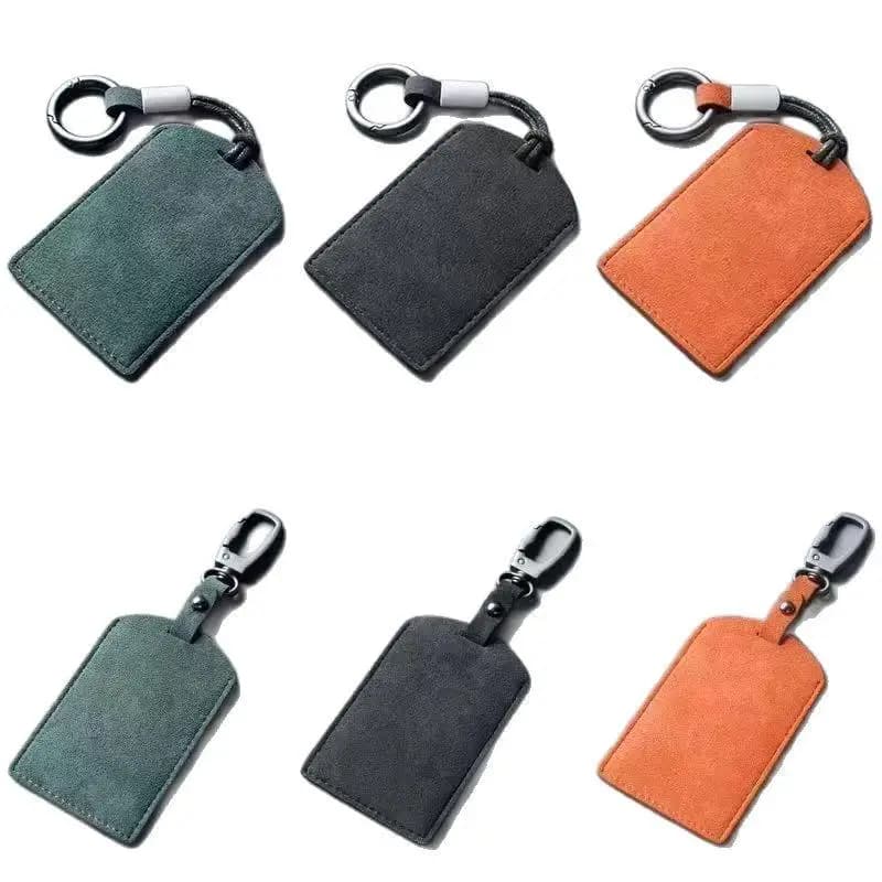 Flip Top NFC Card Protector Holder For Car Velvet Lined PVC Compact 2 Card Slot Storage Solution