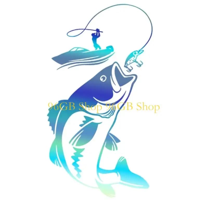 Wall decal car sticker without residue from 96 Passionate fishing Easy protection from peelable paint