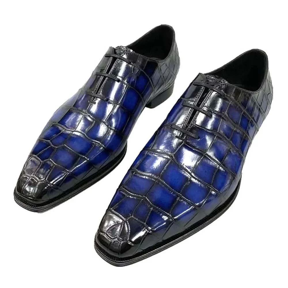 hongsen coccodrillo maschile Scarpe casual moda Pennello colore coccodrillo business Moda uomo scarpe eleganti Manuale puro