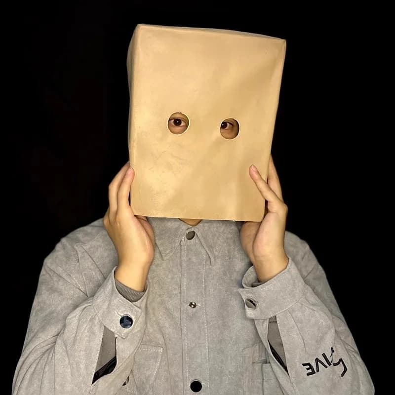 Headgear, Simulated Cardboard Mask, Prop Box, Abstract and Funny Sand Sculpture