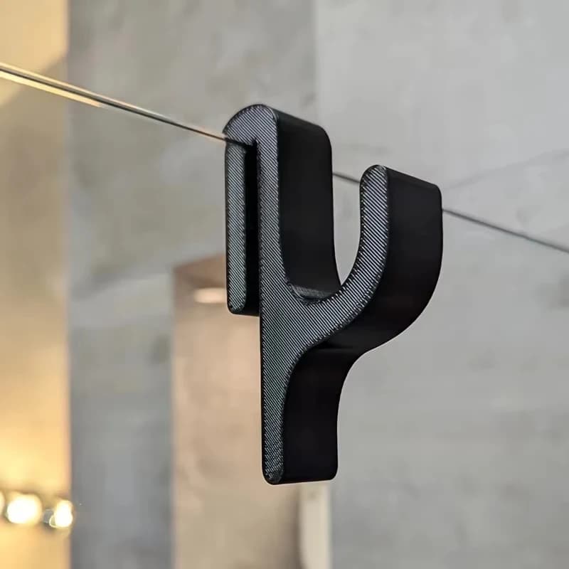 3D Shower Door Towel Hook for 8mm Glass Doors Bathroom Hanger for Clothes Towel Bathrobe Bathroom Organizer Bathroom Accessories