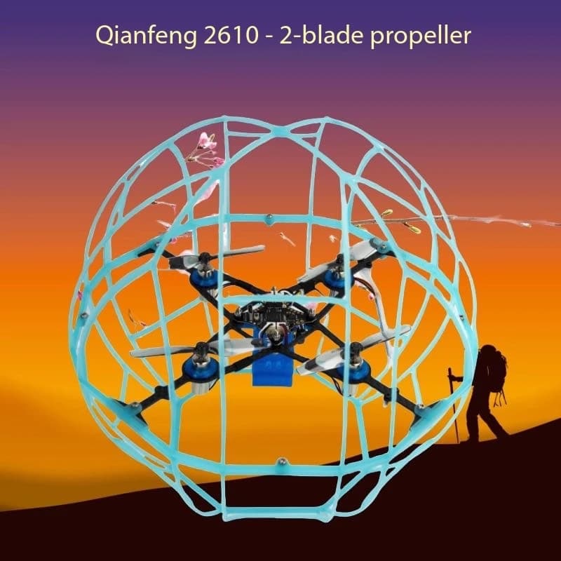 4 paia di GEMFAN Qianfeng 2610 lama drone da calcio a tazza cava da 2,5 pollici passo 200 1,0/1,2/1,5 mm a due pale