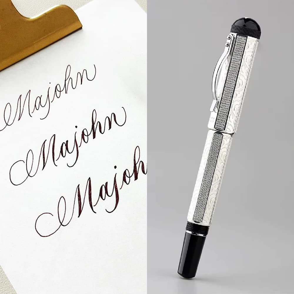 MAJOHN Soft Flex Nib Piston Fountain Pen P138/P136 , Flexible Fine Point for Copperplate Gothic Floral Ornamental Scripts Art