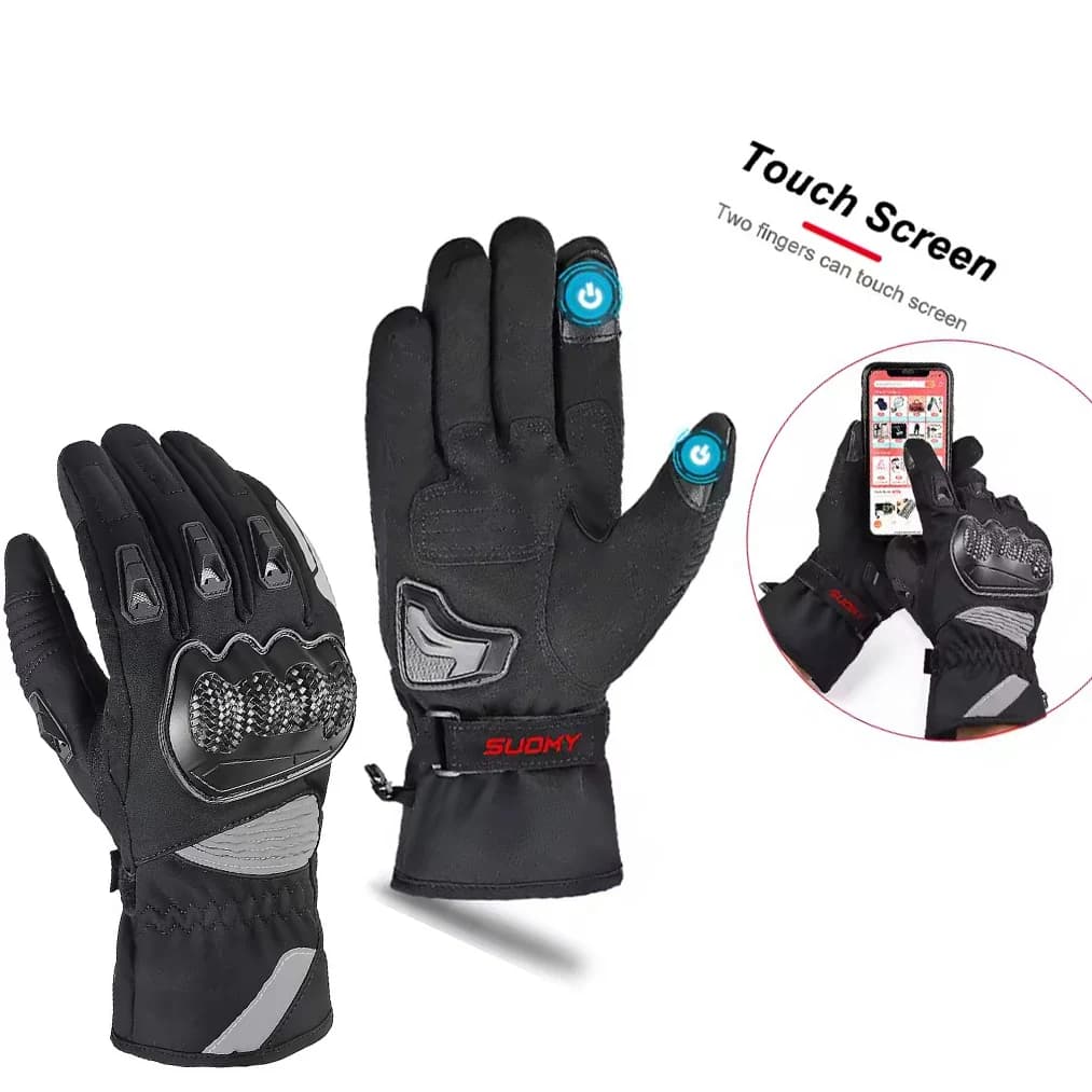 Men's Winter Cold Riding Gloves Waterproof Windproof Thermal Touchscreen Anti-Slip Grip for Offroad Motorcycle Riding Equipment