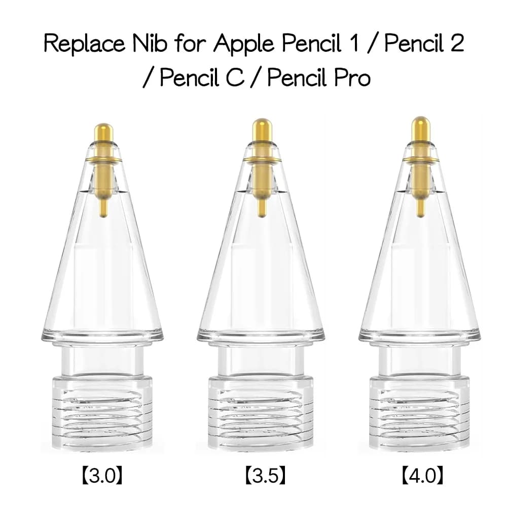 Punte Antiscivolo per Apple Pencil 1a e 2a Generazione, Penne di Ricambio di Precisione per Tablet, Punta Fine in Metallo