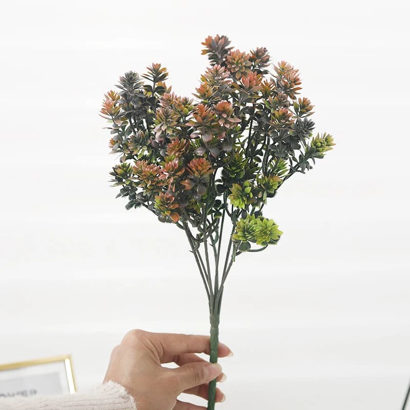 Autumn artificial plants in plastic succulent daisies grass house garden outdoor decorations for weddings faux Christmas decorative leaves
