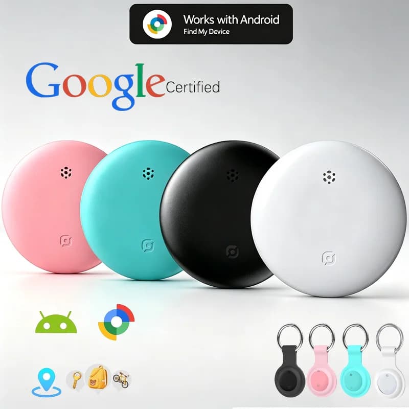 Google Find My GPS Tracker Wireless Android Finder Compatible with Google Find Hub (Android) Key Wallet Finder Anti-Lost Tag