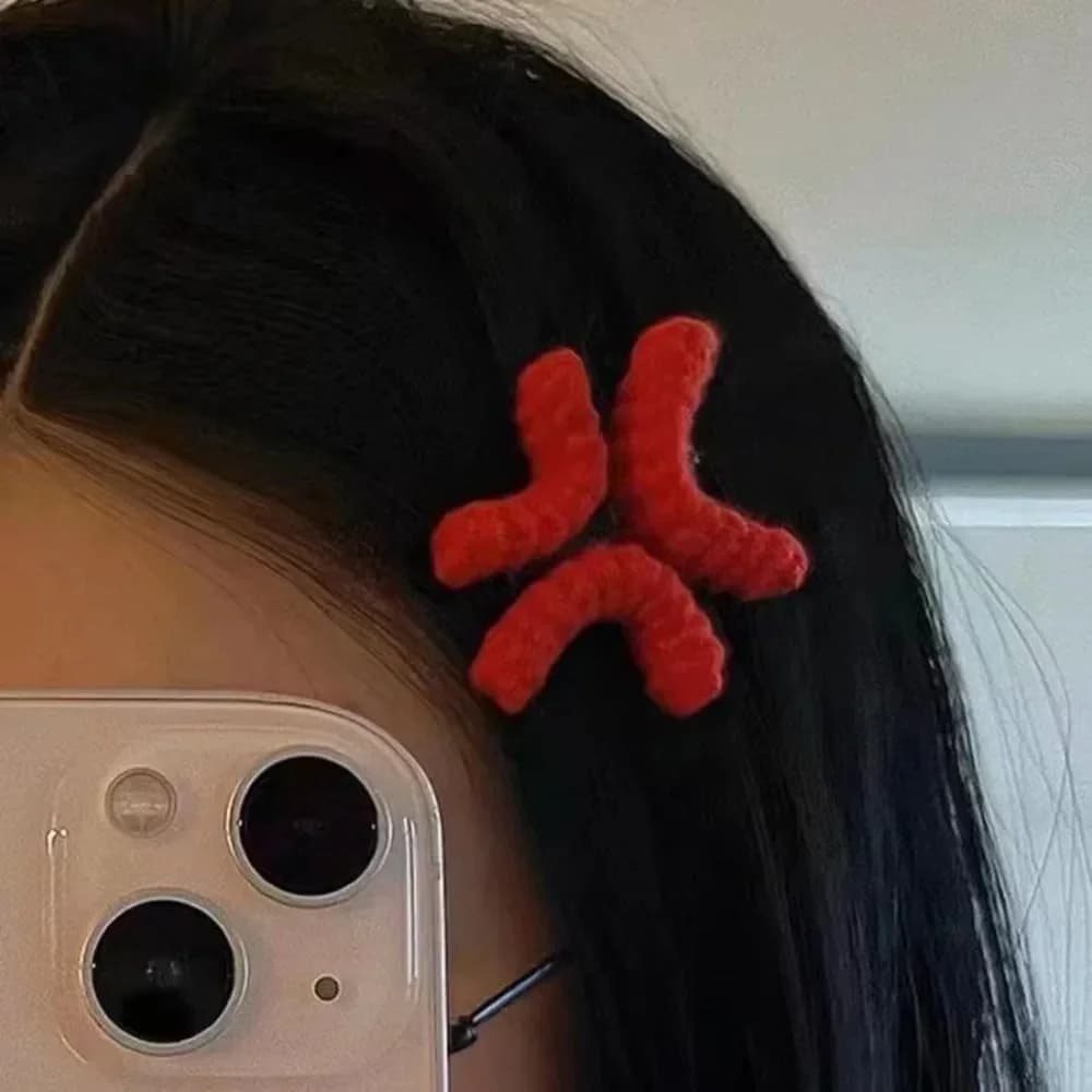 2025 Espressione Fermagli per capelli fatti a mano per donne Ragazze Copricapo arrabbiato creativo Divertente clip laterale Accessori per capelli versatili Regali