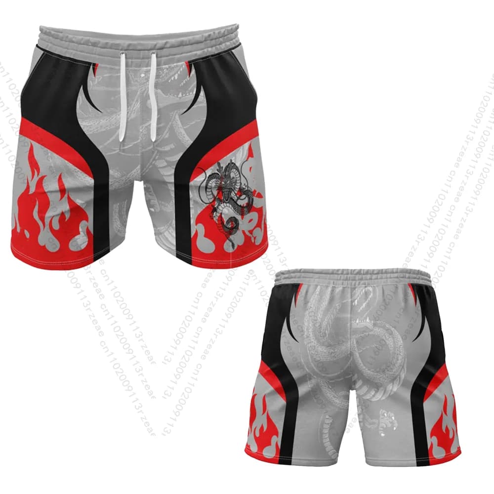 Shenron Dragon Ball Z Anime Gym Shorts with Men's Cosplay Printing Monster Swim Breathable Exercise Trendy Dragon Ball Kids Sports Shorts