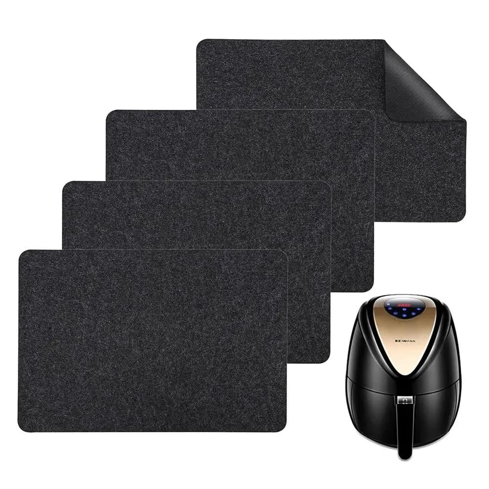 Nuovo tappetino in feltro resistente al calore per friggitrice ad aria, protezione per controsoffitto resistente al calore, protezione per piano di lavoro in silicone con scivolo in feltro
