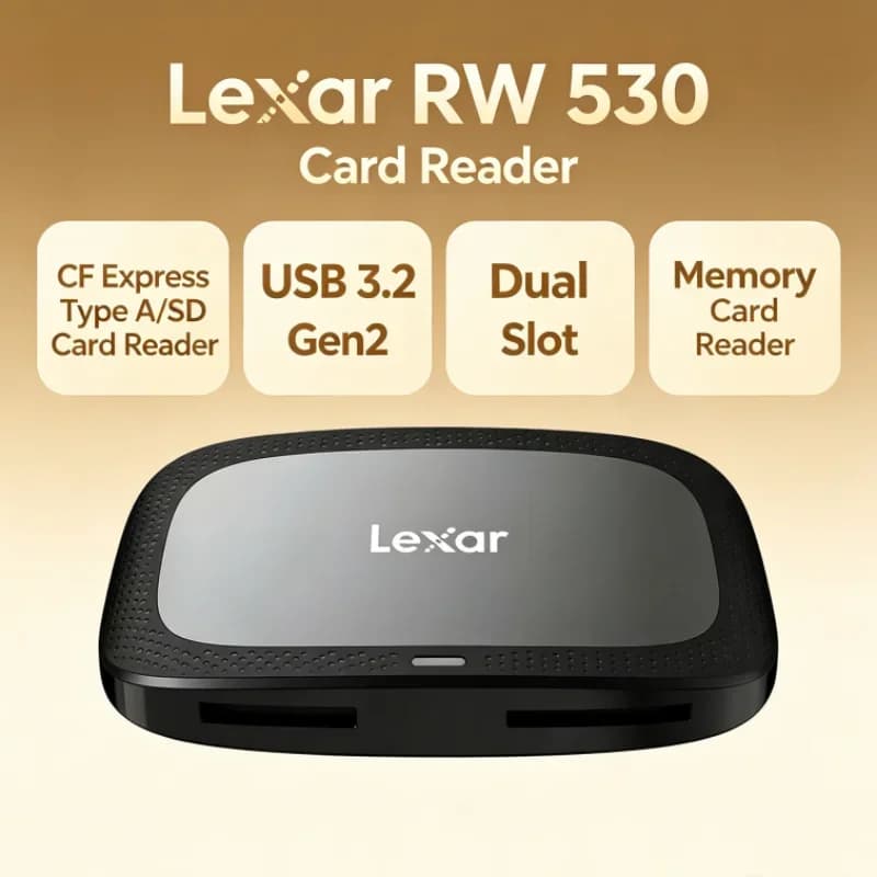 Lexar CFexpress Type A / SD Memory Card Reader CFA Max 900MB/s Dual Slot USB 3.2 Gen2 RW530 SD Card Reader