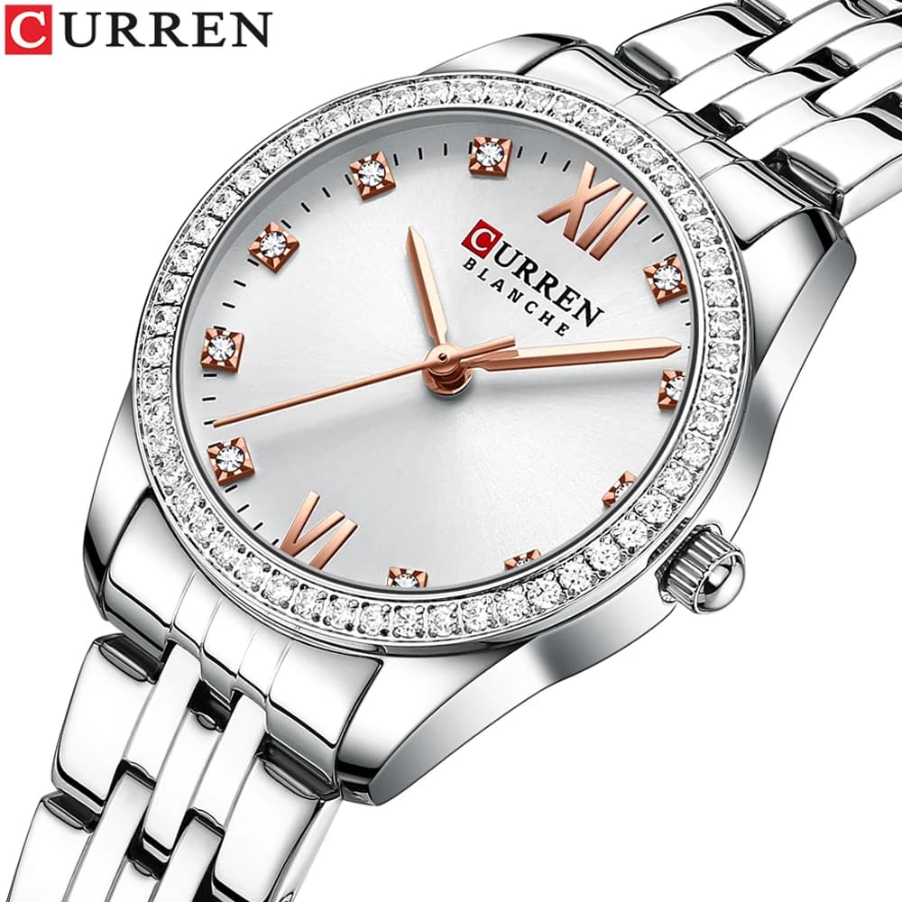 New stock! Women's Wrist Watch Love Steel Belt Quartz Wrist Watch With Rhinestones Women's Luxury Fashion Watch