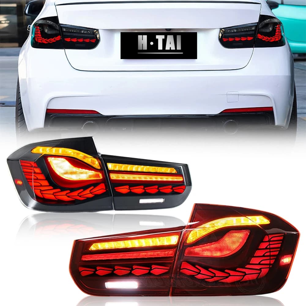 Coppia luci posteriori a LED per BMW Serie 3 F30 F35 M3 2013-2018 Lampade posteriori Fanali posteriori Fendinebbia Indicatori di direzione Set di luci per auto