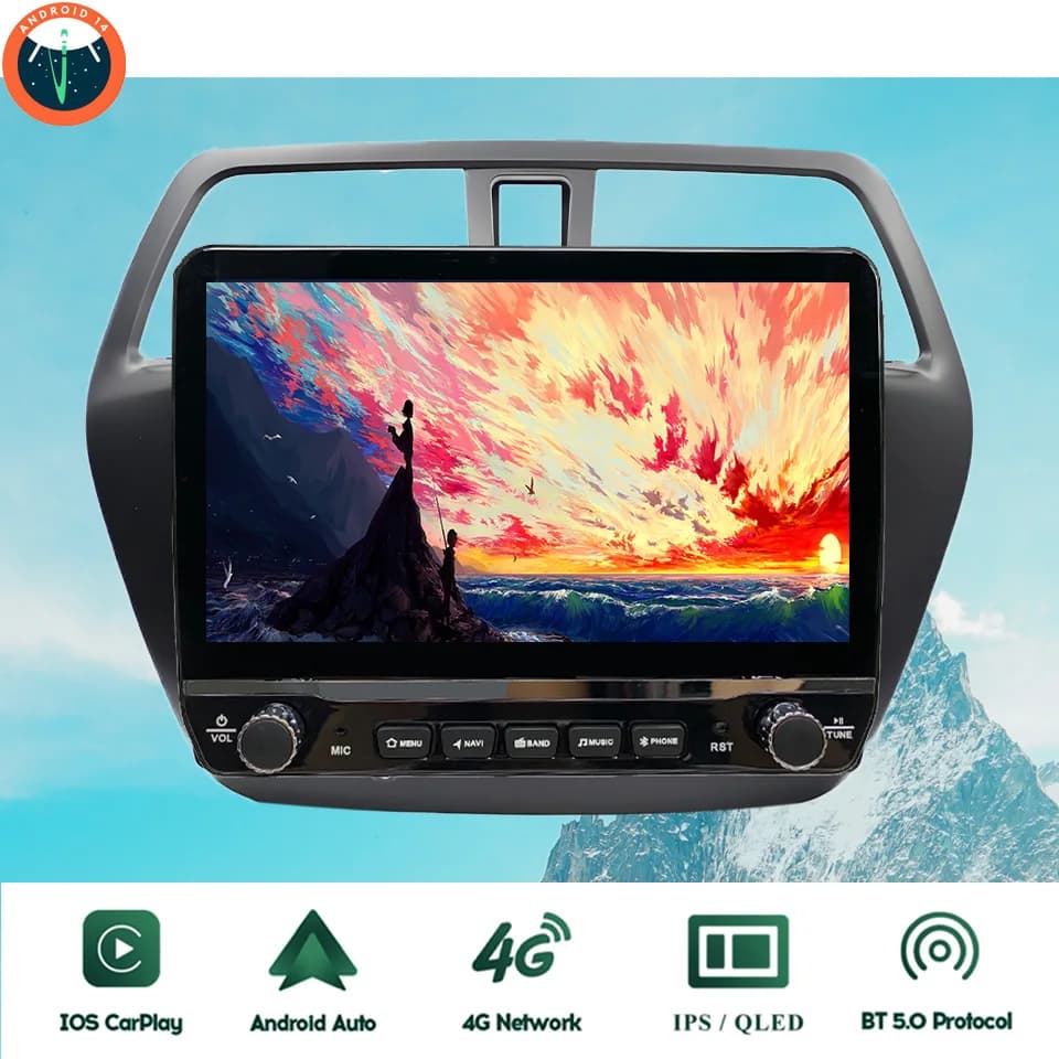 8G Ram Android 14.0 Auto Autoradio Multimedia PC Tablet Per Suzuki SX4 2013 - 2016 Auto GPS Navi Monitor 4G Sim WiFi Carplay RDS