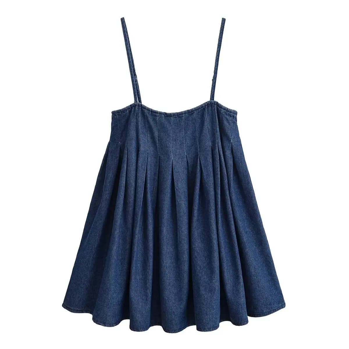 Abito Mini Estivo da Donna 2026 Nuovo Stile Chic alla Moda, Vestito Casual Senza Maniche con Zip Posteriore e Schiena Scoperta, Vestidos Mujer