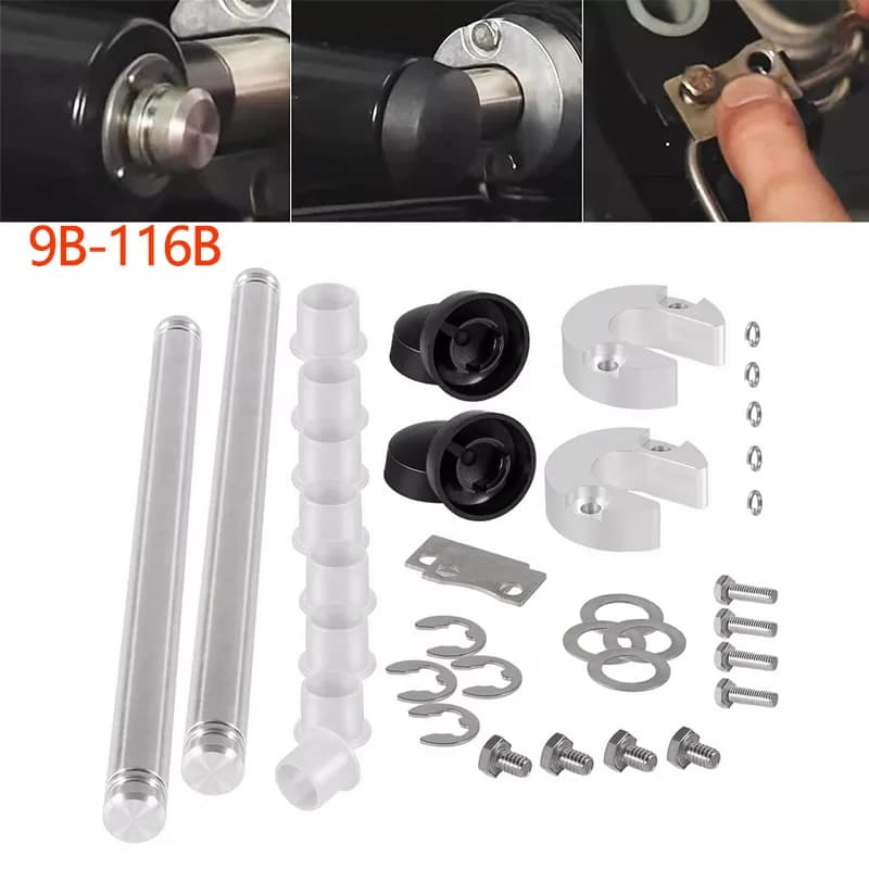 Trim Cylinder Hardware Kit 9B-116B with Anchor Pin, Caps, Bushings, E-Rings, and Anode Kit, Fit for MerCruiser Alpha Gen 2