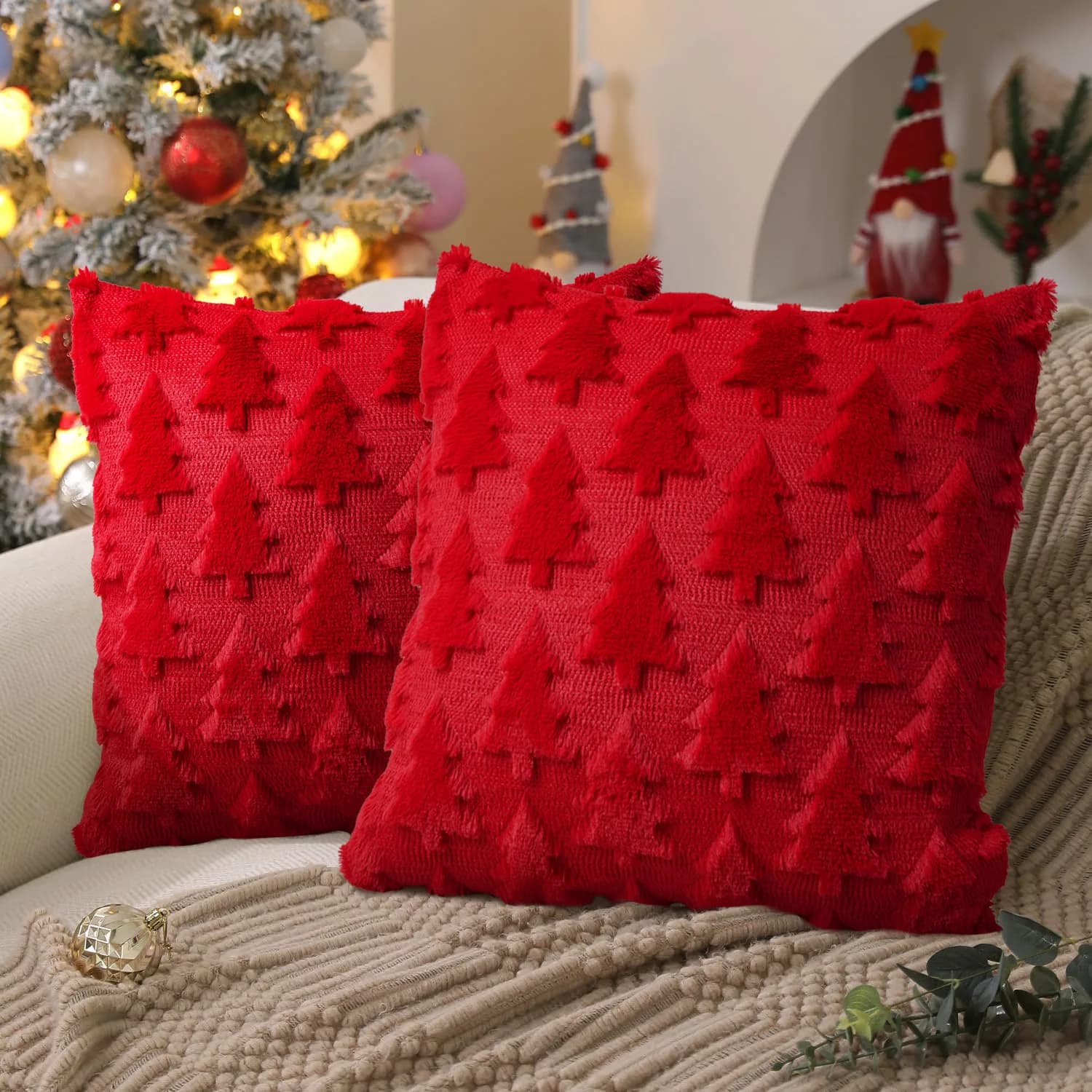 Christmas pillow Bearing Interesting solid color Winter fun Holiday Autumn decoration Cushion for living sofa