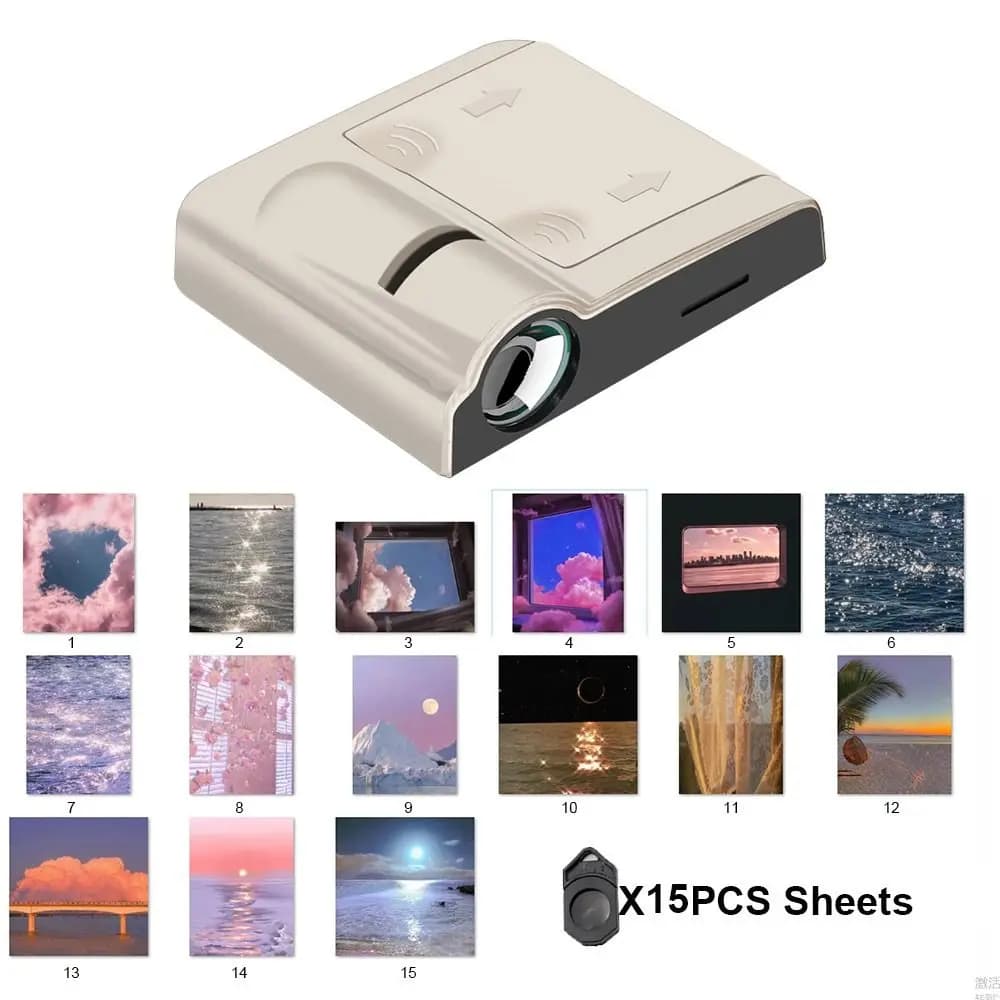 Proiettore LED Aurora per Decorazioni Casa, Regalo di Compleanno, Accessori Fotografici, Lampada con Proiezione di Luna, Galassia e Paesaggi