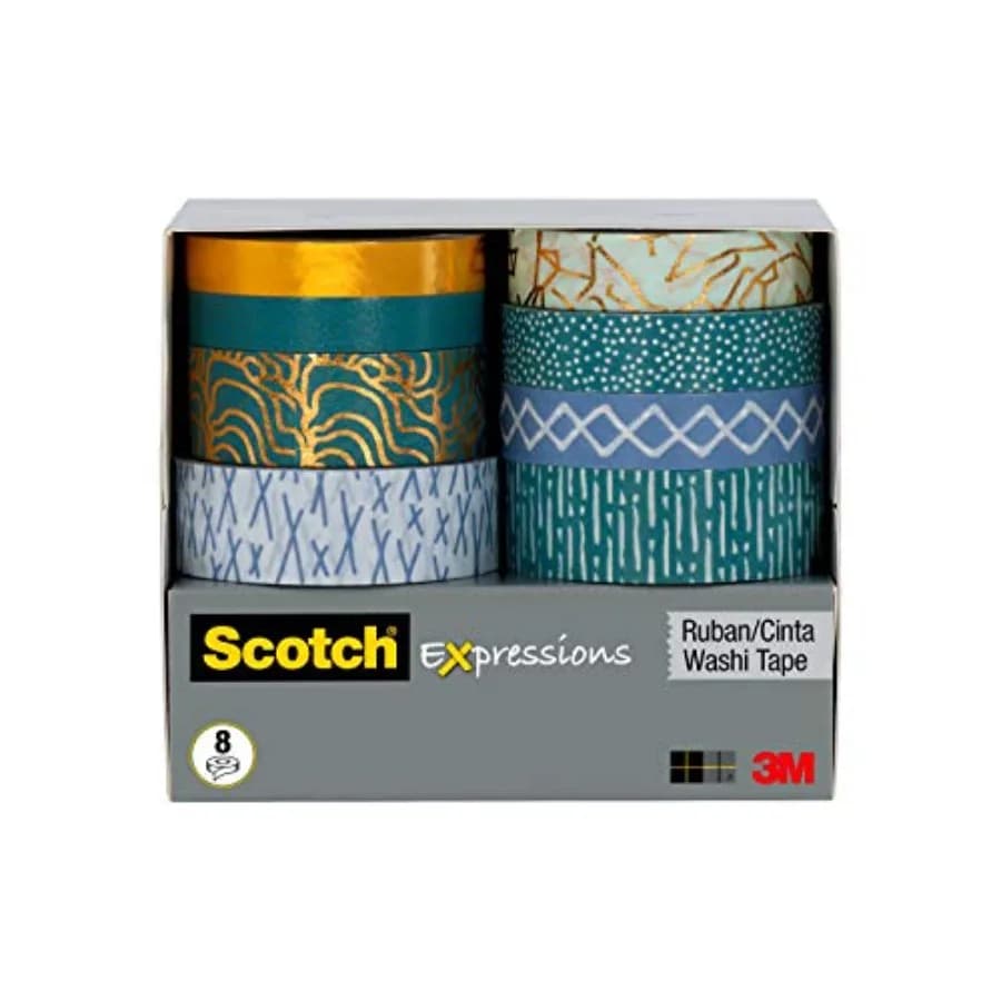 Expressions Washi Tape, 8 Rolls/Pack C1017-8-P6