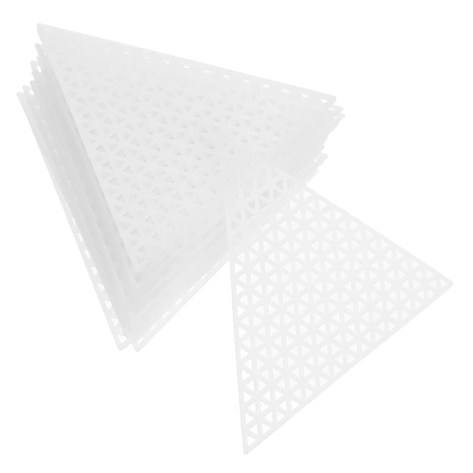 20Pcs Triangle Plastic Canvas Sheets Clear Mesh Cross Stitch Supplies for DIY Embroidery Knitting Crochet Craft